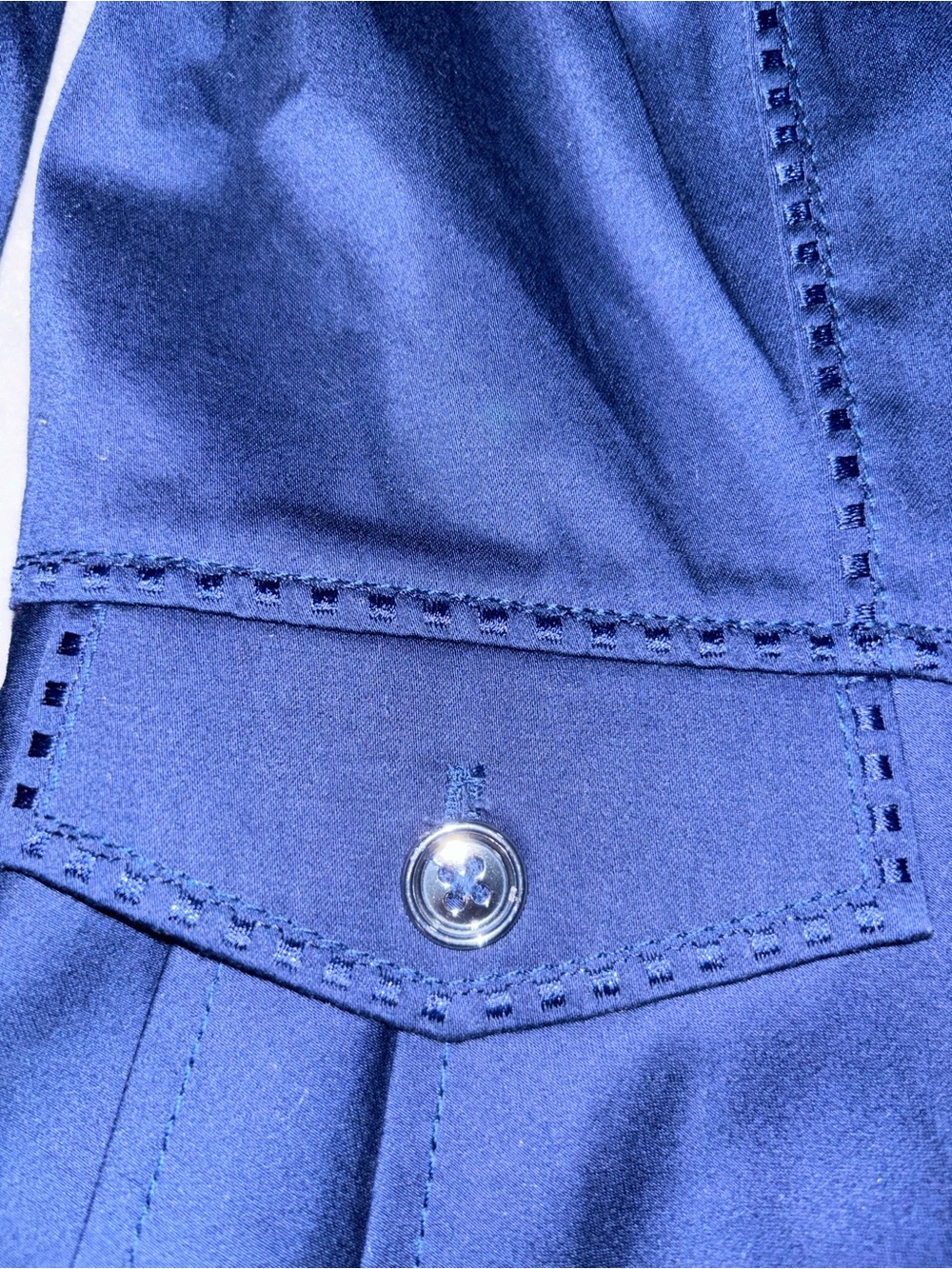 White House Black Market Navy Blue Ruffle Peplum Blazer - Picture 5 of 10